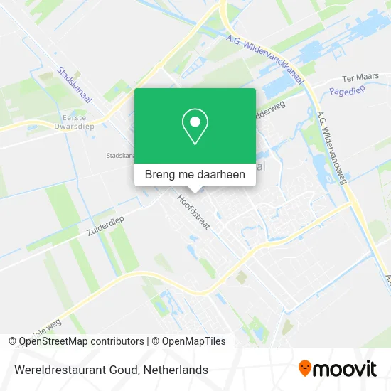 Wereldrestaurant Goud kaart