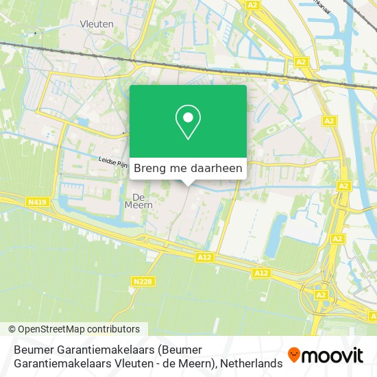 Beumer Garantiemakelaars (Beumer Garantiemakelaars Vleuten - de Meern) kaart