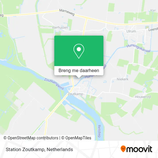Station Zoutkamp kaart