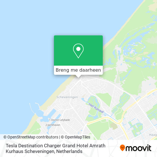 Tesla Destination Charger Grand Hotel Amrath Kurhaus Scheveningen kaart