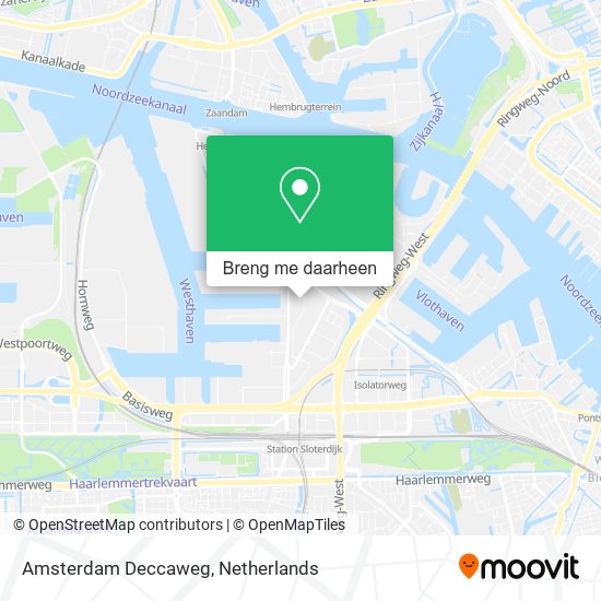 Amsterdam Deccaweg kaart