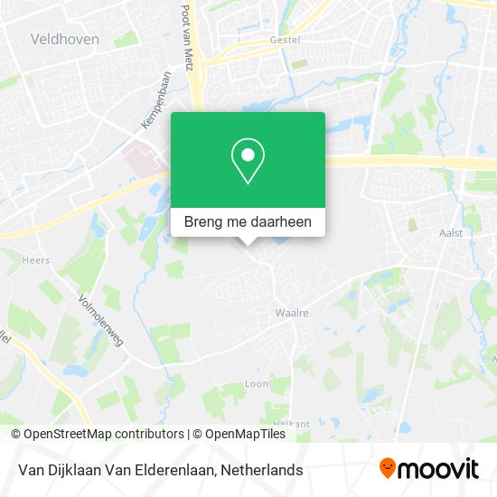 Van Dijklaan Van Elderenlaan kaart