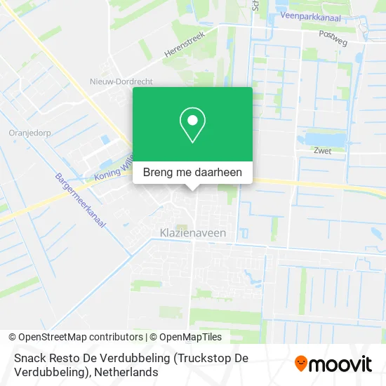Snack Resto De Verdubbeling (Truckstop De Verdubbeling) kaart