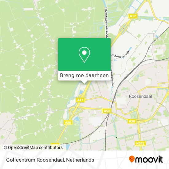 Golfcentrum Roosendaal kaart