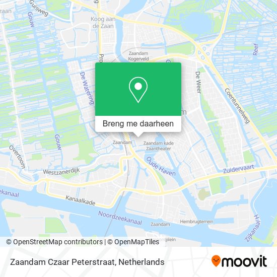 Zaandam Czaar Peterstraat kaart