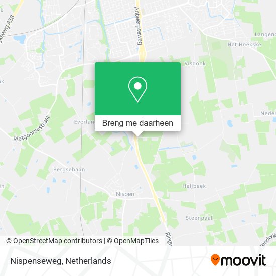 Nispenseweg kaart