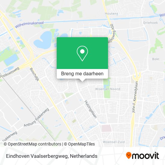 Eindhoven Vaalserbergweg kaart