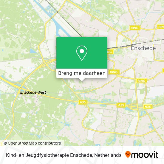 Kind- en Jeugdfysiotherapie Enschede kaart