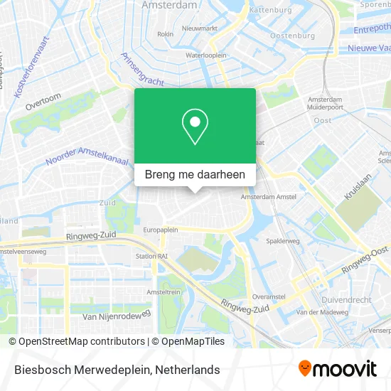Biesbosch Merwedeplein kaart