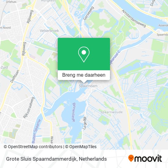 Grote Sluis Spaarndammerdijk kaart