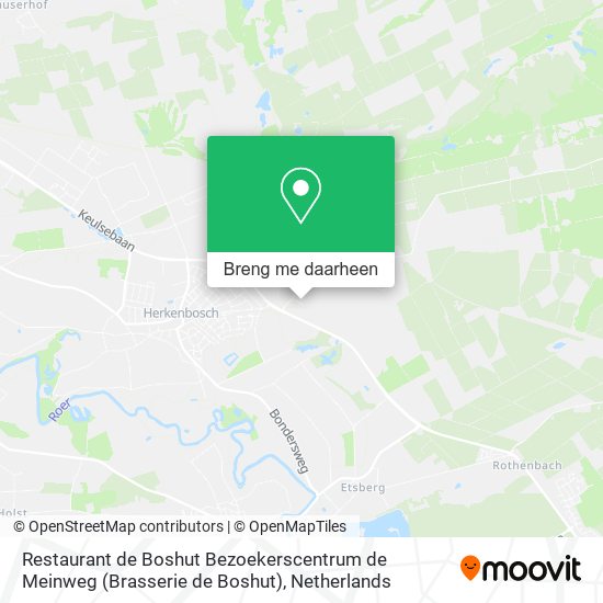 Restaurant de Boshut Bezoekerscentrum de Meinweg (Brasserie de Boshut) kaart