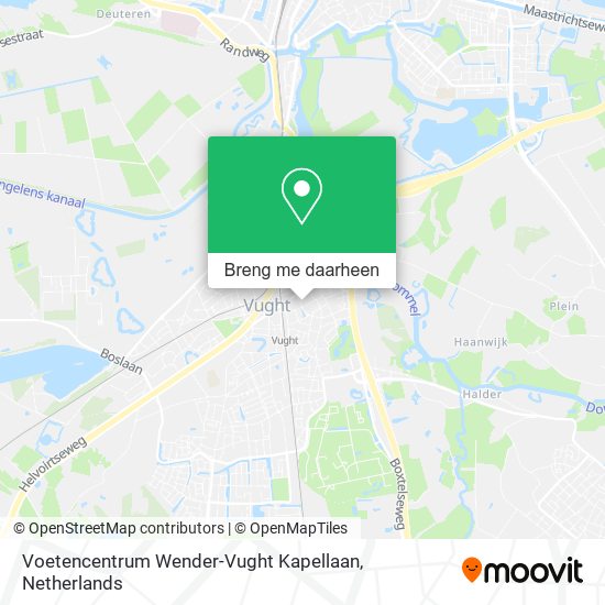 Voetencentrum Wender-Vught Kapellaan kaart