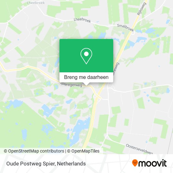 Oude Postweg Spier kaart