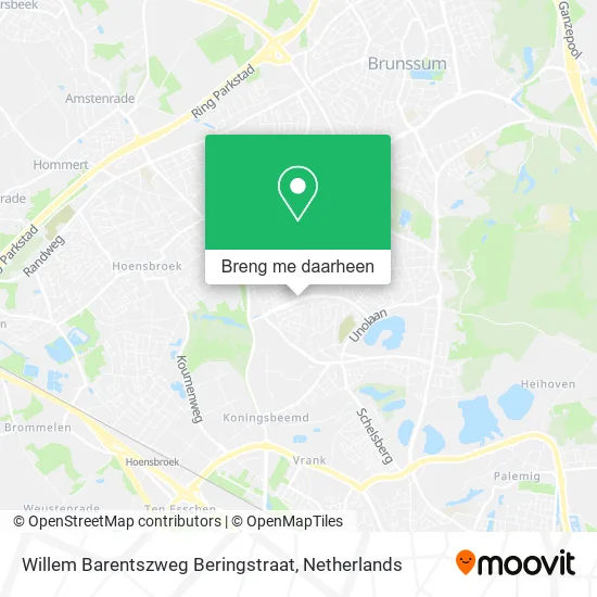 Willem Barentszweg Beringstraat kaart