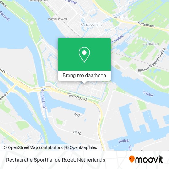 Restauratie Sporthal de Rozet kaart