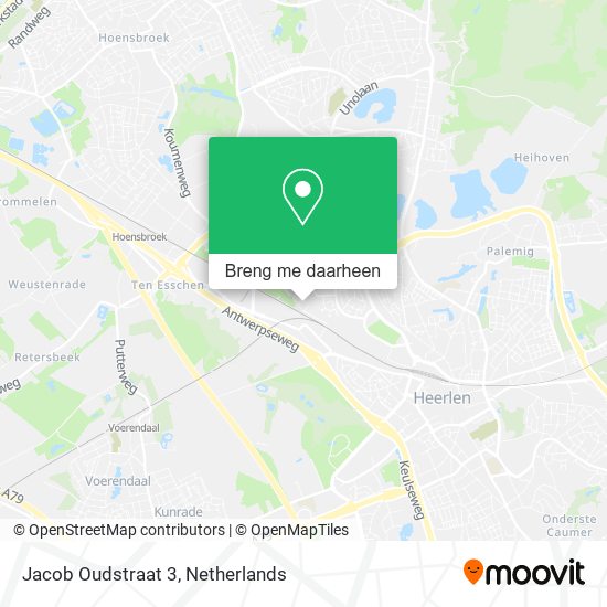 Jacob Oudstraat 3 kaart