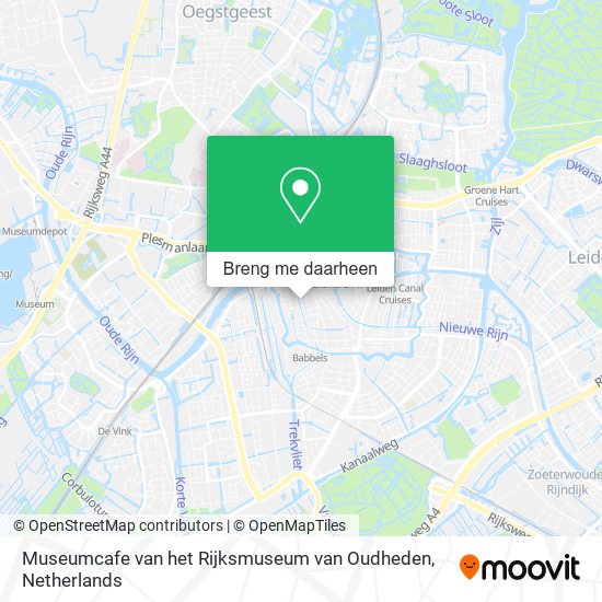Museumcafe van het Rijksmuseum van Oudheden kaart
