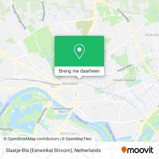 Slaatje-Bla (Eetwinkel Stroom) kaart