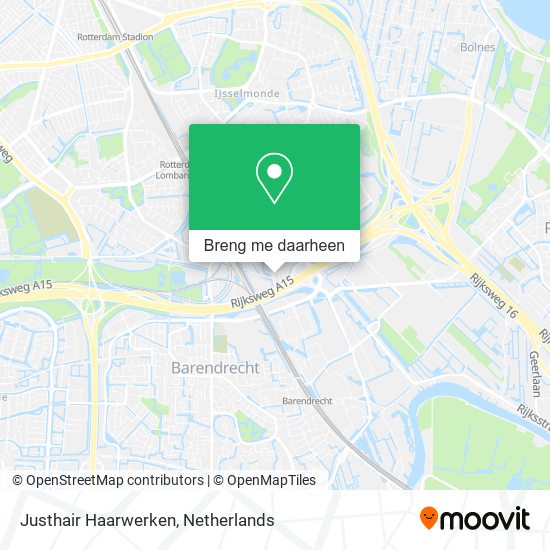 Justhair Haarwerken kaart