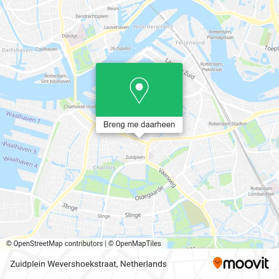 Zuidplein Wevershoekstraat kaart