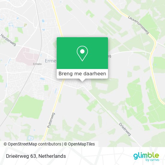 Drieërweg 63 kaart