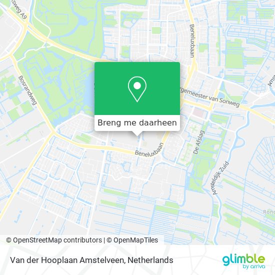 Van der Hooplaan Amstelveen kaart
