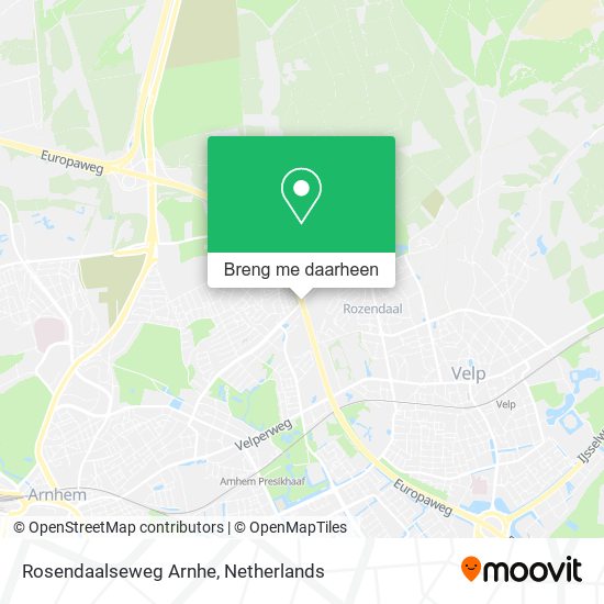 Rosendaalseweg Arnhe kaart