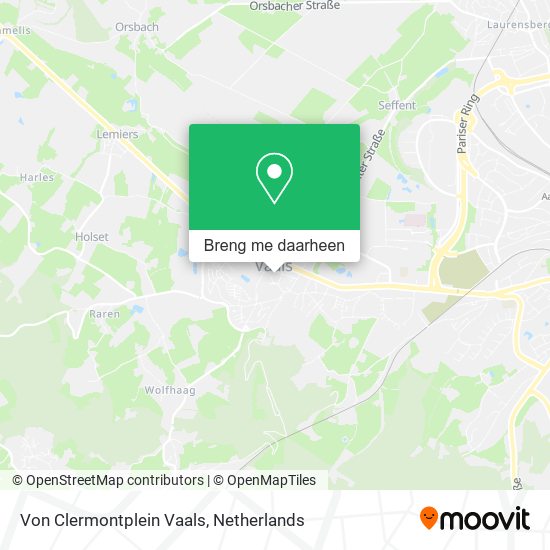 Von Clermontplein Vaals kaart