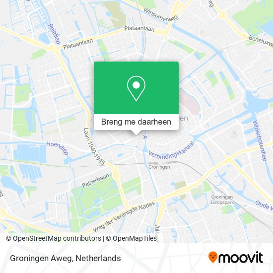 Groningen Aweg kaart
