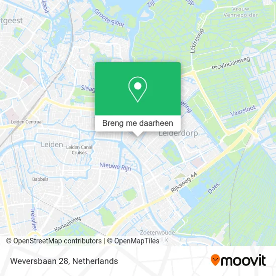 Weversbaan 28 kaart