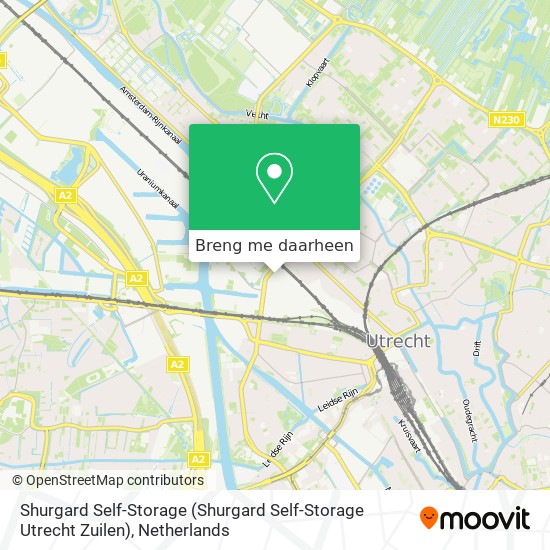 Shurgard Self-Storage (Shurgard Self-Storage Utrecht Zuilen) kaart