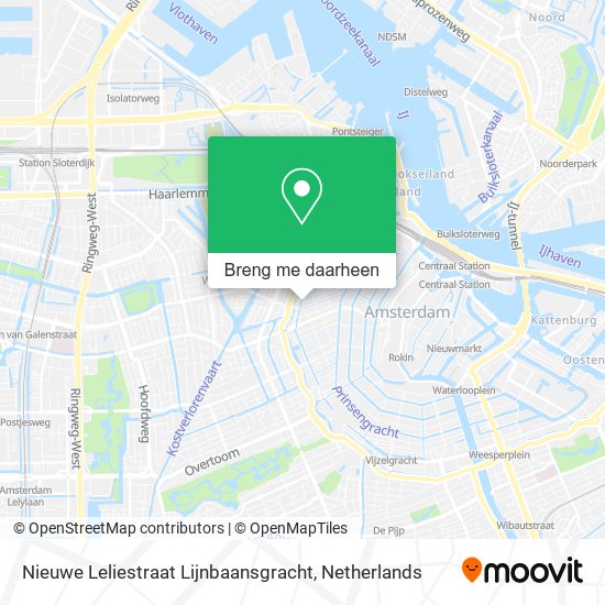 Nieuwe Leliestraat Lijnbaansgracht kaart