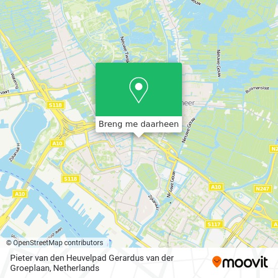 Pieter van den Heuvelpad Gerardus van der Groeplaan kaart