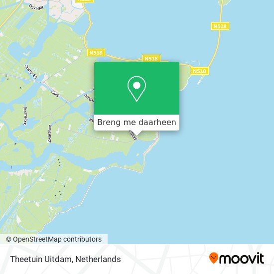 Theetuin Uitdam kaart