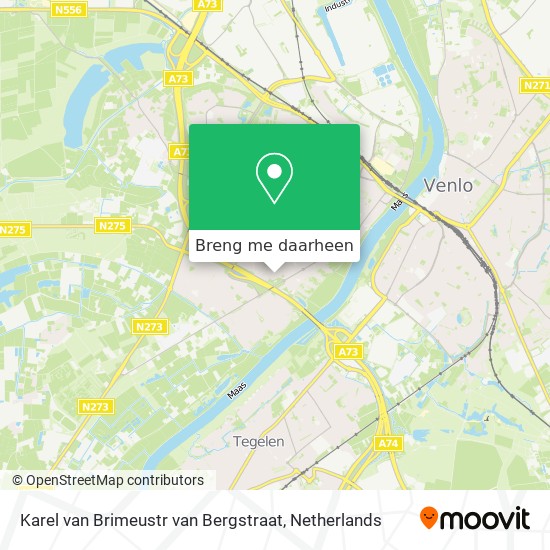 Karel van Brimeustr van Bergstraat kaart