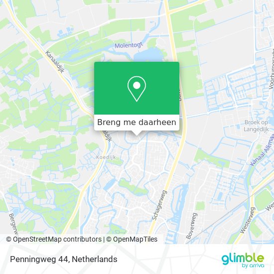 Penningweg 44 kaart