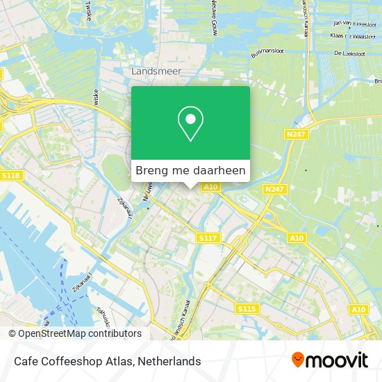Cafe Coffeeshop Atlas kaart