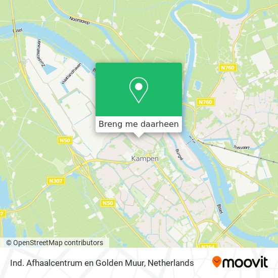 Ind. Afhaalcentrum en Golden Muur kaart