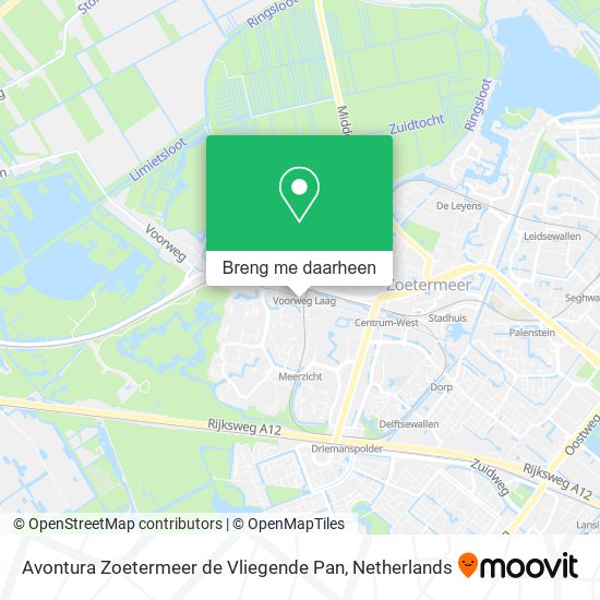 Avontura Zoetermeer de Vliegende Pan kaart