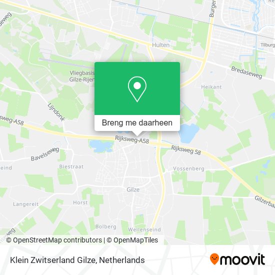 Klein Zwitserland Gilze kaart
