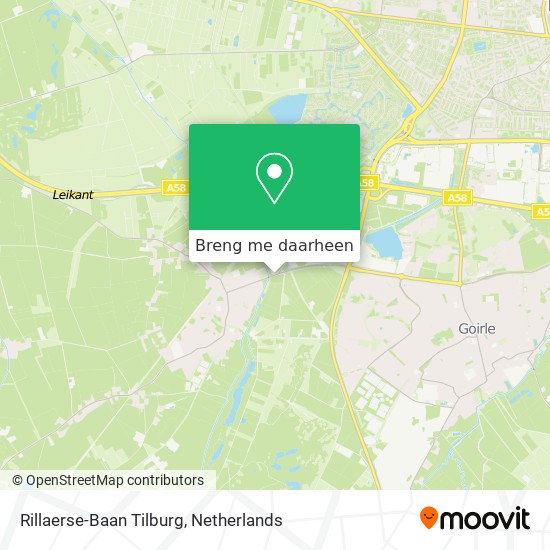 Rillaerse-Baan Tilburg kaart