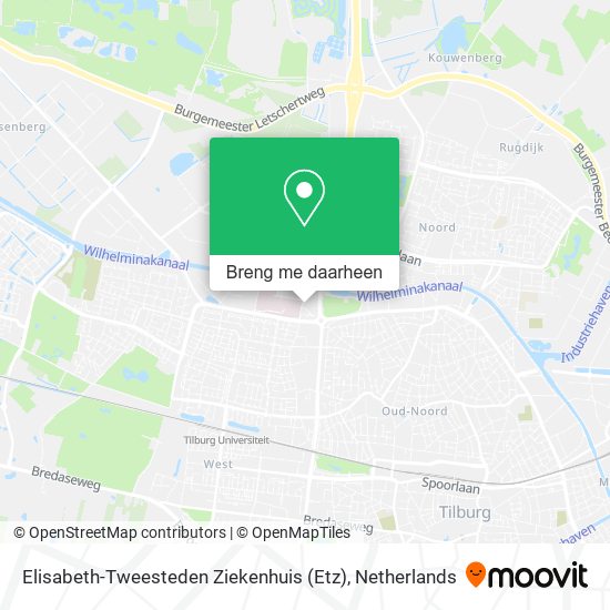 Elisabeth-Tweesteden Ziekenhuis (Etz) kaart