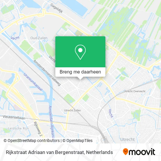 Rijkstraat Adriaan van Bergenstraat kaart