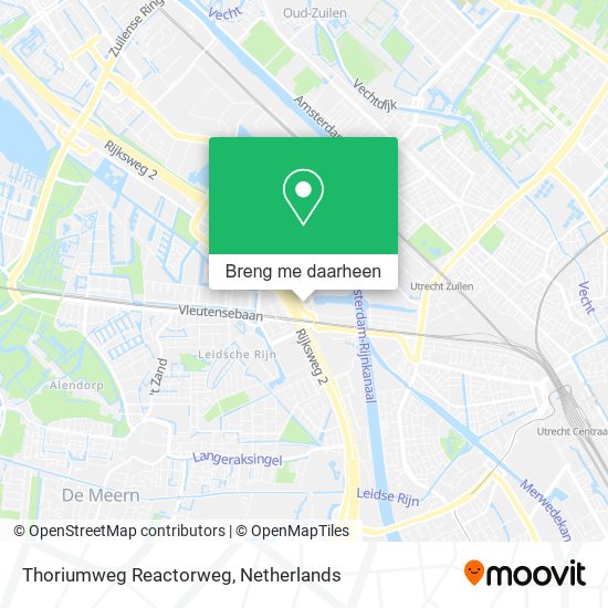 Thoriumweg Reactorweg kaart