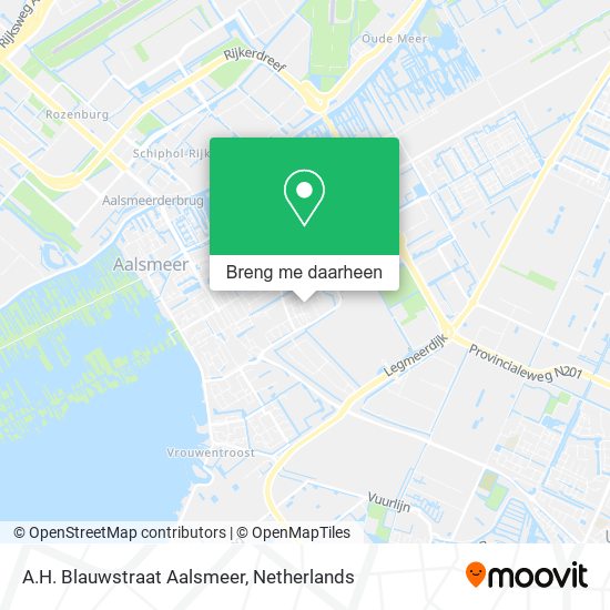 A.H. Blauwstraat Aalsmeer kaart