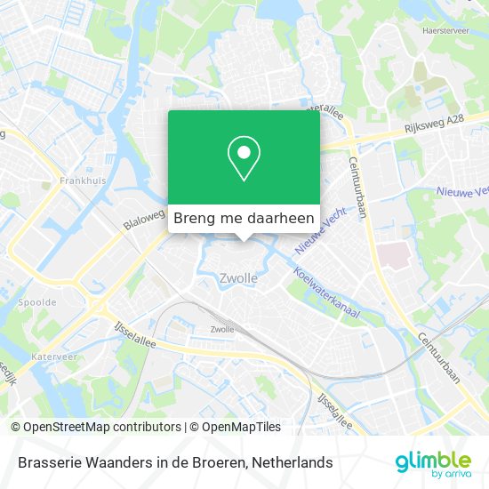 Brasserie Waanders in de Broeren kaart