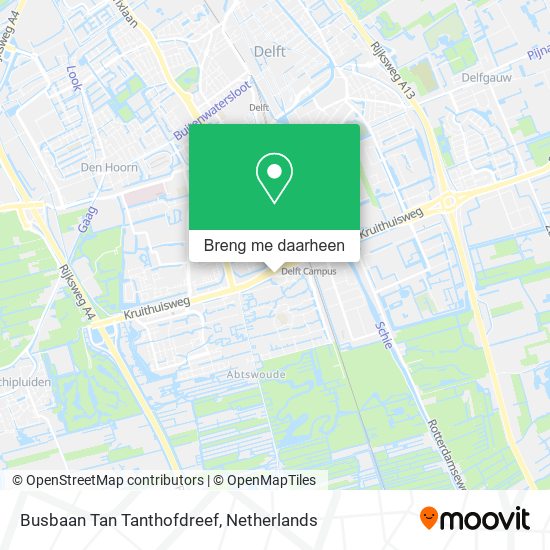 Busbaan Tan Tanthofdreef kaart