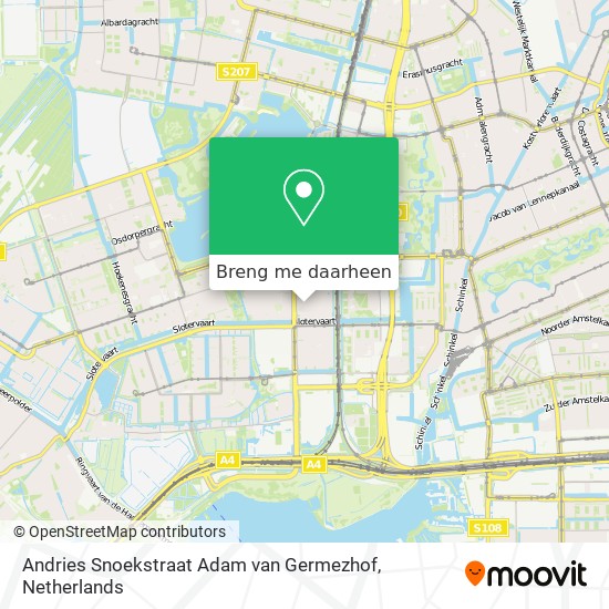 Andries Snoekstraat Adam van Germezhof kaart