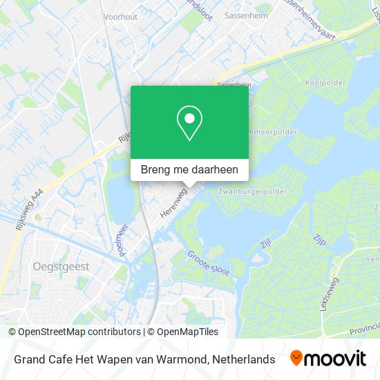 Grand Cafe Het Wapen van Warmond kaart