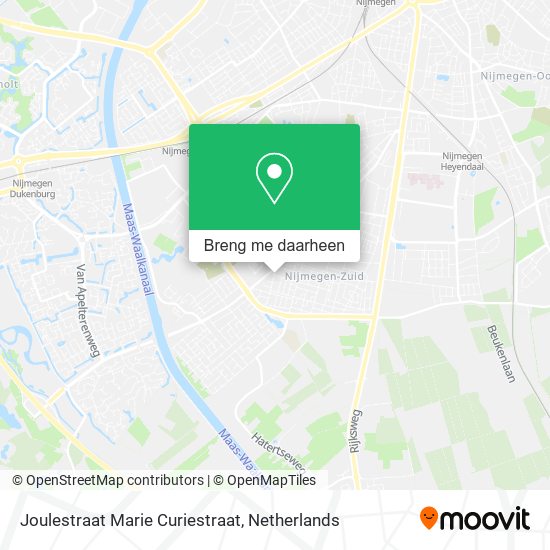 Joulestraat Marie Curiestraat kaart